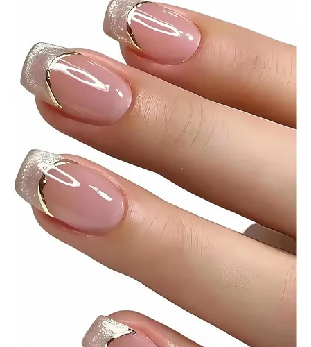 Uñas Postizas Ombre Pink Shiqixiannv 24 Un