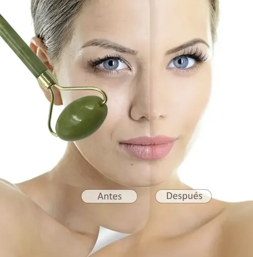 Rodillo Jade Masaje Piel Gaon Facial Tonificación Belleza