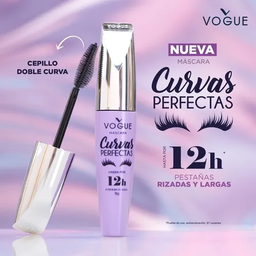 Máscara De Pestañas Vogue Curvas Perfectas A Prueba De Agua