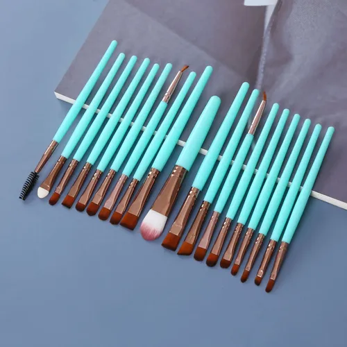 Set 20 Brochas Para Maquillaje De Rostro Y Ojos