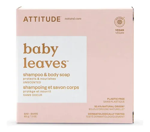 Champú Y Jabón Corporal En Barra Attitude Baby Sin Plástico
