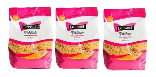 Cera Depilatoria Depimiel Sistema Español Perlas 200gr X3