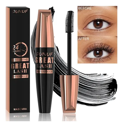Máscara De Pestañas Dunuf Great Lash Waterproof 24h Negro