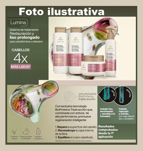 Kit Capilar De Restauración Y Liso Prolongado Lumina Natura