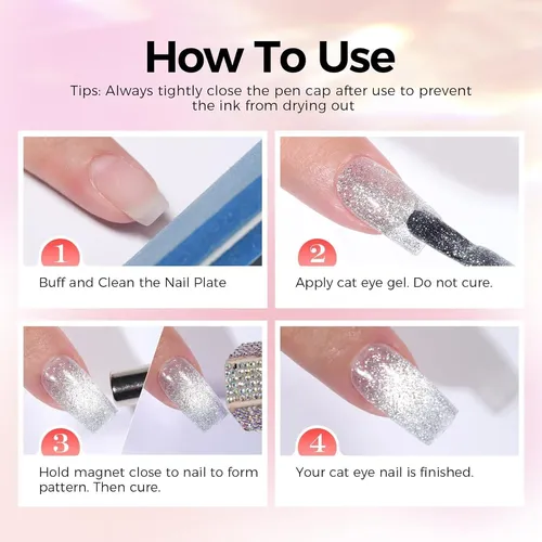 Esmalte En Gel 5 En 1 Eye Cat 15ml, Brillo Y Magnetismo