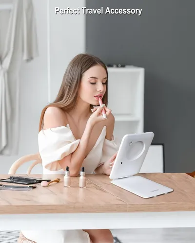 Espejo De Maquillaje Recargable Lukymiro Con Luces Y Aumento