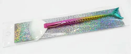 Brocha Sirena Abanico Tornasolada Para Maquillaje En Polvo