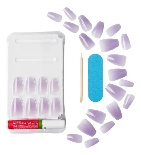 Uñas Kiss Glue-on Jelly Fantasy Nails Original Instantáneas