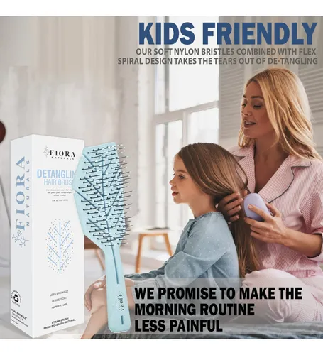 Cepillo Desenredante De Cabello Fiora Naturals 100% Ecológic