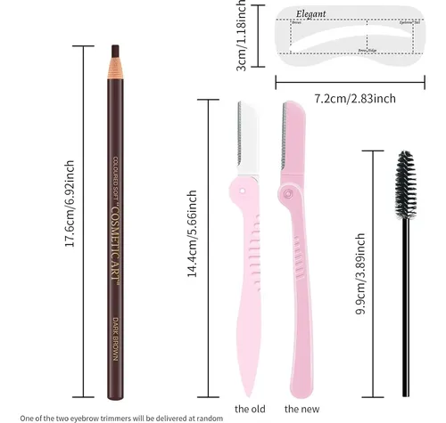 Set 6 Lápices De Cejas Ownest Impermeables Marrón Oscuro