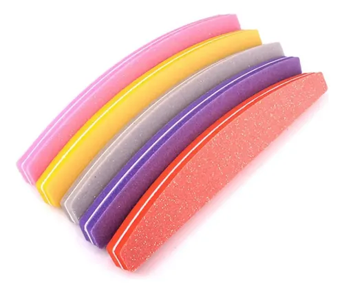 Lima Sponge 100/180 Sk Media Luna Uñas Esculpidas Pack X10un