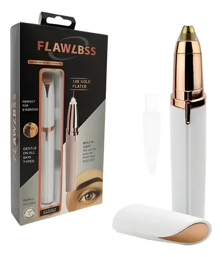 Depiladora eléctrica de cejas Flawless en color blanco