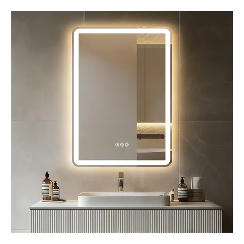 Espejo De Baño Led Afmmfa 71×50 Cm Con Anti-vaho Blanco