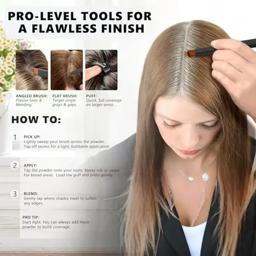 Tinte Para Cabello En Polvo Root Touch Up, Kit De Línea De C