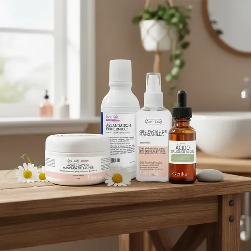Kit Skincare Piel Grasa Con Acné Con Máscara Azufre Arvensis