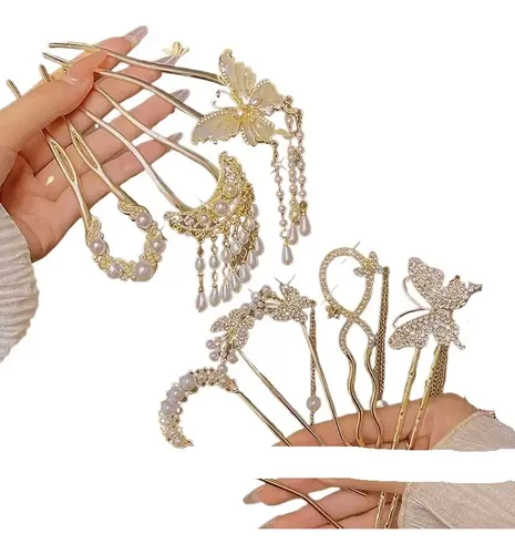 Set De 7 Horquillas Chinas Para Cabello Accesorios Sw