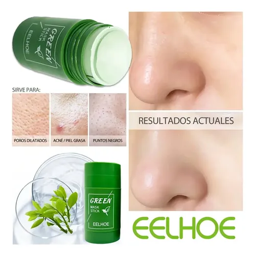 Green Mask Stick Acne, Aceite De Té Verde, Limpieza Profunda