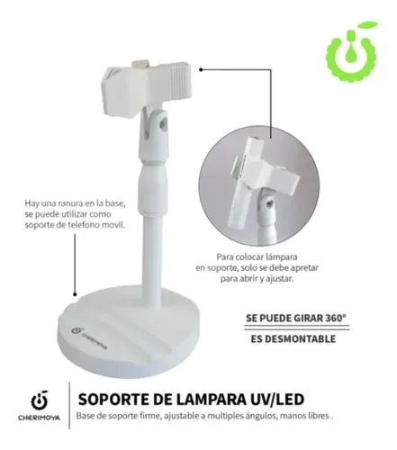 Soporte Para Mini Lampara Uv/led Uñas 360 Cherimoya Manicure