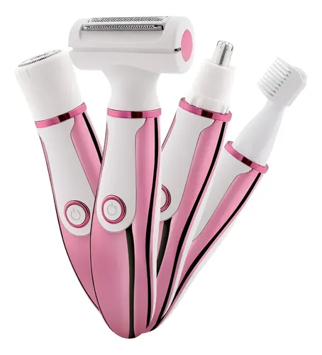 Depiladora Eléctrica 4 En 1 Recargable Usb Mujer Rosa