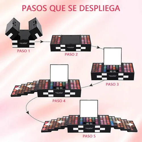 Set Paleta De Maquillaje 148 Colores Miss Rose Para