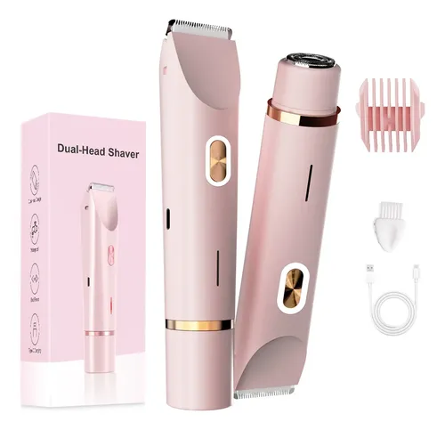 Afeitadora Eléctrica Portátil Para Mujer, Doble Cabezal, Qy