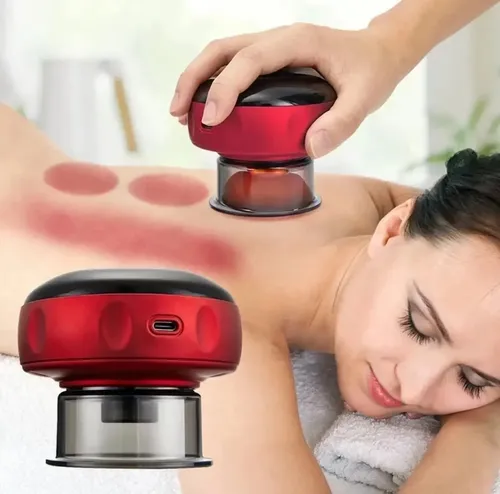 Masajeador Eléctrico Gua Sha – Ventosa China – Cupping Rojo Y Negro