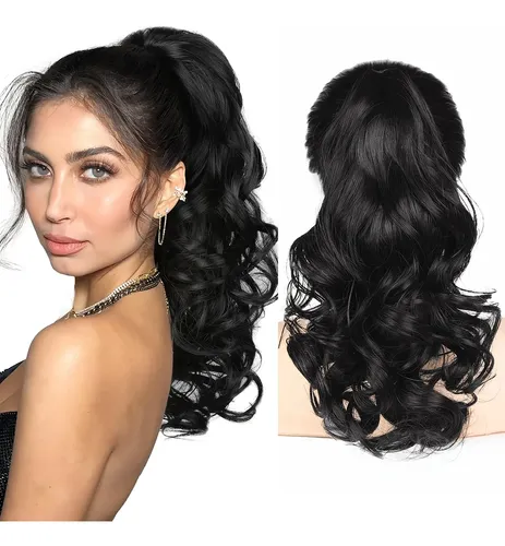 Extensiones De Cabello De Cola De Caballo Con Clip De 16