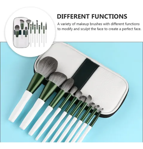 Make Up Brushes 12pcs Pu Leather Brush Kit For Women