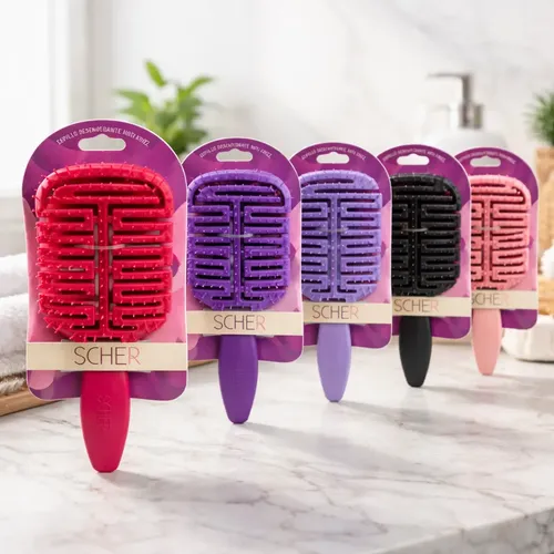 Cepillo Para Cabello Desenredante Anti Frizz Scher Grande