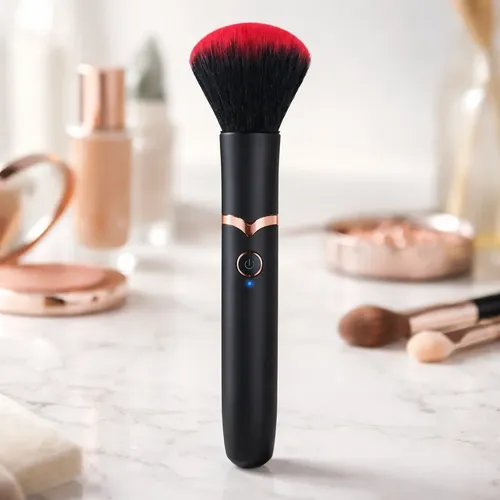 Brocha Vibradora Cepillo Maquillaj 10 Modos Vibrador 2en1