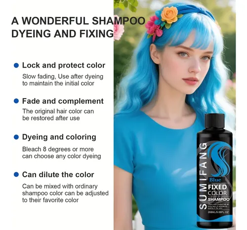 Shampoo Tinte Azul: Refresca Color En Minutos, Fija Protege