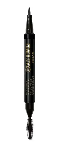 Lapiz Liquido De Cejas Dual Power Stay 24hr Avon Soft Black