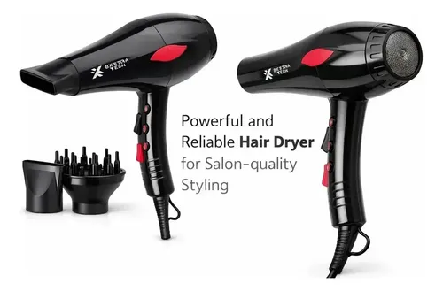 Secador Pelo Cabello Frio Calor Extra Techh 2000w Negro
