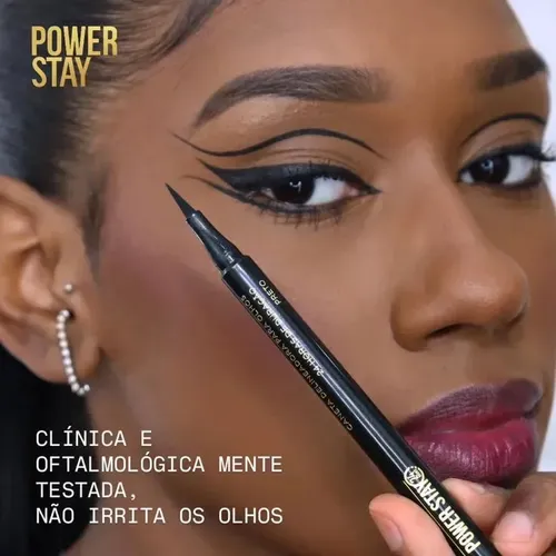 Delineador de Ojos Líquido Avon Power Stay Negro 24h