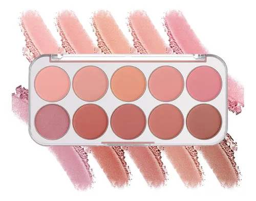 Paleta Rubor Mate 10 Colores Dwdiwen