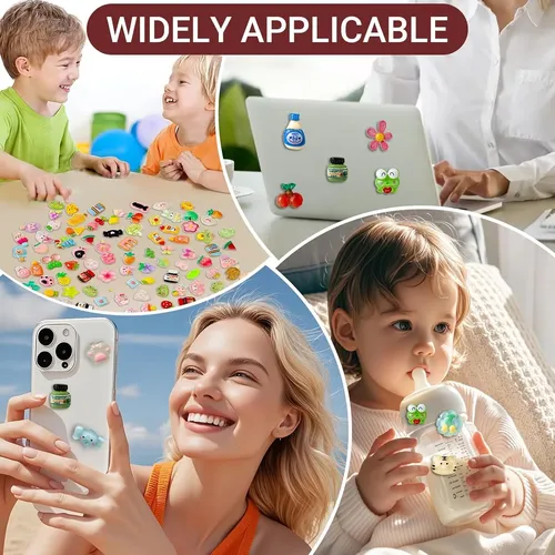 W 100 Pegatinas De Resina 3d For Bricolaje Y Álbumes De