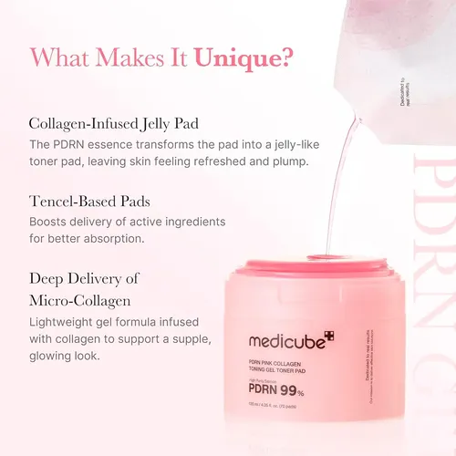 Medicube Pdrn Pink Collagen Jelly Pad Facial 70un Coreano