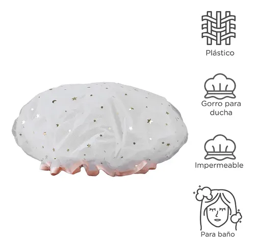 A Gorro Y Baño Sparkling Star Poliéster Blanco