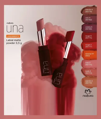 Labial Matte Powder 3,4g Una Natura Vegano
