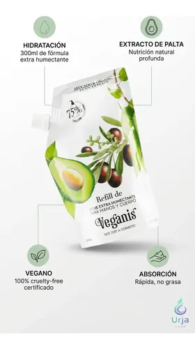 Leche Humectante Vegana Palta 300 Ml Doypack Veganis