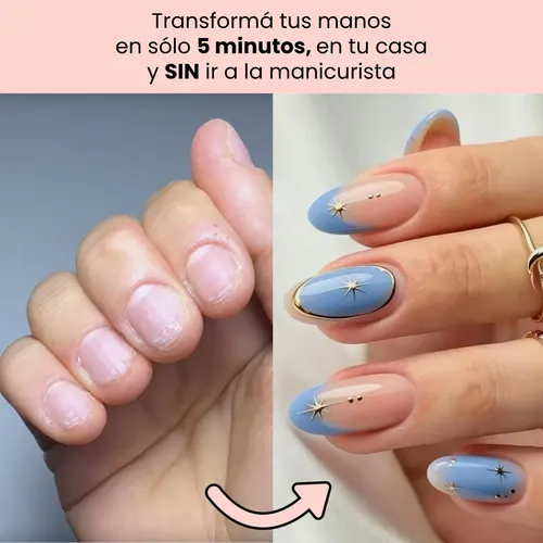 Uñas Postizas Autoadhesivas Press On Almendra Set Premium
