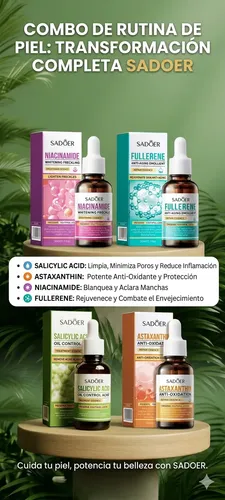 Kit Pack X4 Sérum Faciales Skincare Sadoer