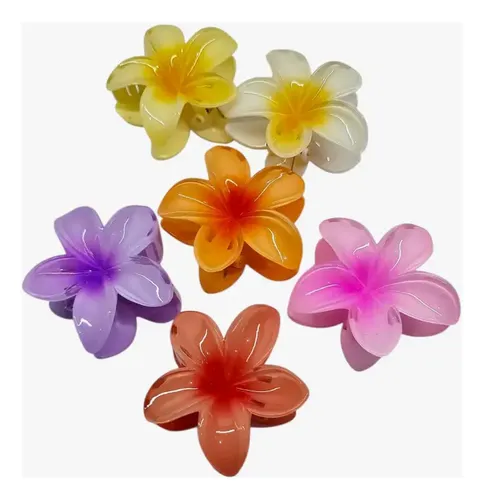 Broche Pelo Flores Hawaianas Gancho Flor Tendencia Xl Unidad