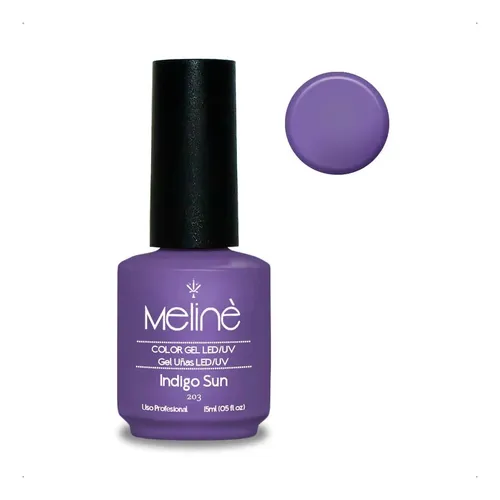 Esmalte Meline Nuevos Colores Gel Uv/led Semip. X 15 Ml Color 203 Indigo Sun