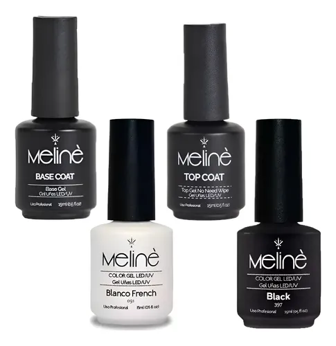 Kit Básicos Esmalte Semipermanente Meliné Base Top 091 Y 397