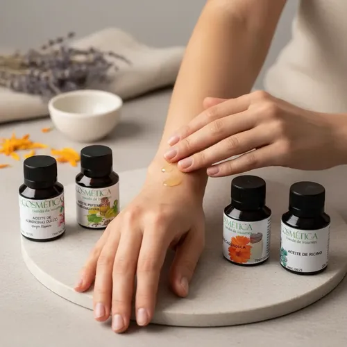 Kit Aceites Vegetales Ricino-uva-caléndula-almendra X 50 Ml
