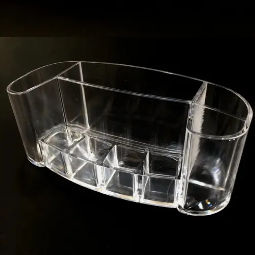 Organizador Cosméticos Acrílico Transparente 18cm 8 Compartimentos Cosmetic