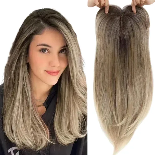 1pcs Extensiones De Cabello Liso Natural Y Transpirable