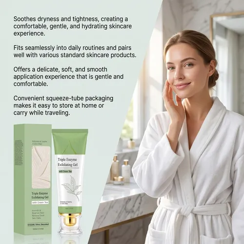 `coracode Gel Exfoliante Facial Con Té Verde Y Enzimas 1pc,