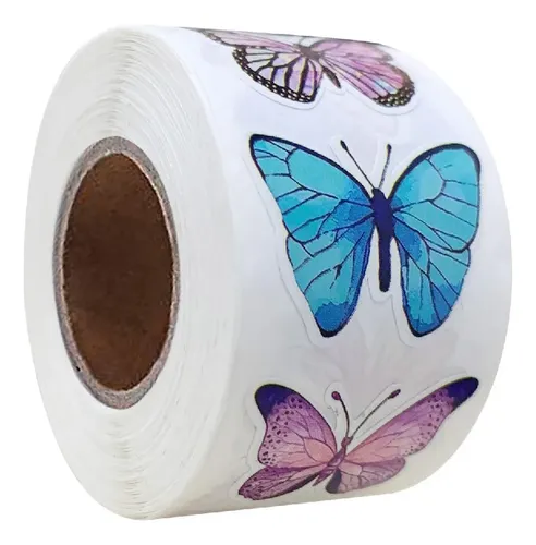 500 Pegatinas Con Forma De Flor Y Mariposa Para Manualidades